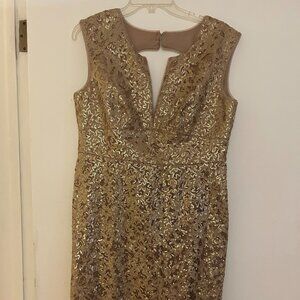 BCBG MaxAzria Gold Cocktail dress